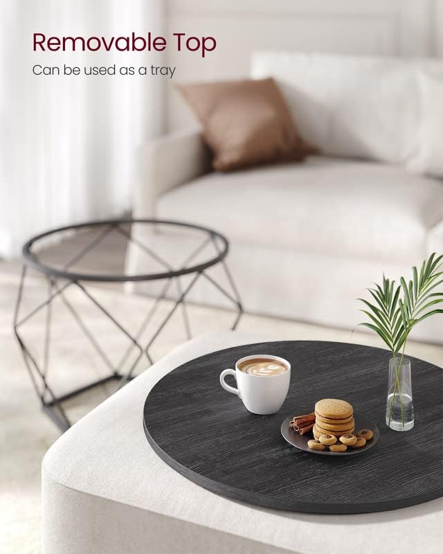 NEW RUSTIC 2 ROUND COFFEE TABLE SET LET040B - with | Sold by Uncle Wiener's Wholesale