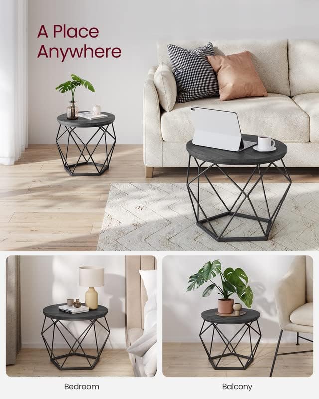 NEW RUSTIC 2 ROUND COFFEE TABLE SET LET040B - with | Sold by Uncle Wiener's Wholesale