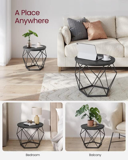 NEW RUSTIC 2 ROUND COFFEE TABLE SET LET040B - with | Sold by Uncle Wiener's Wholesale