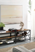 Rustic industrial 3-tier TV stand with black frame
70 inch TV stand with wood shelves
Entertainment center for 75" TVs
TV console with dual open storage tiers
Modern farmhouse TV stand with metal legs