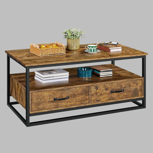 Rustic 5-tier industrial bookshelf with black metal frame and wooden shelves”

Side angle view: “Wood and metal bookshelf ideal for living room or office”

Front angle filled with décor: “Decorated 5-shelf rustic bookcase in home setting”

Close-up corner view: “Detail of rustic wood shelf and metal frame X-brace”

In-room setup: “Bookshelf styled in a modern rustic living space”