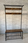 New Rustic Freestanding Coat Rack Hanger – Vintage Entryway Organizer Stand – Model CR08 - with | Sold by Uncle Wiener's Wholesale