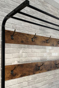 New Rustic Freestanding Coat Rack Hanger – Vintage Entryway Organizer Stand – Model CR08 - with | Sold by Uncle Wiener's Wholesale