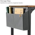 Rustic industrial computer desk with metal frame and storage hook – TLD003
Compact wood top desk with bag holder and steel legs – Model TLD003