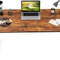 Rustic industrial computer desk with metal frame and storage hook – TLD003
Compact wood top desk with bag holder and steel legs – Model TLD003
