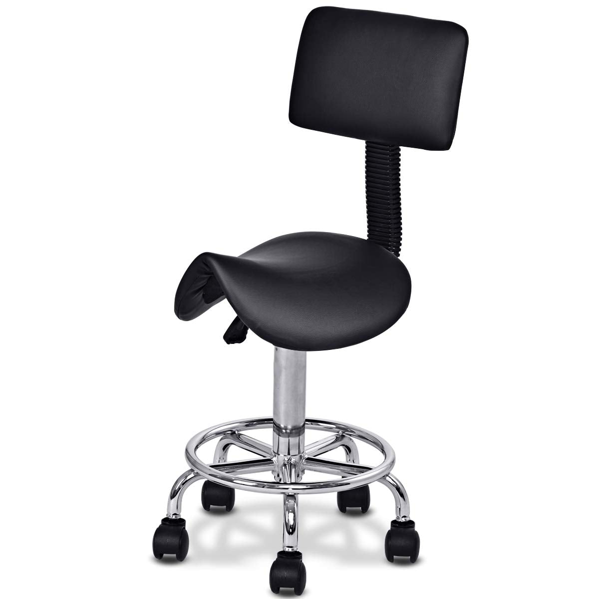 NEW Salon Saddle Adjustable Height Backrest Chair GR003 - with | Sold by Uncle Wiener's Wholesale