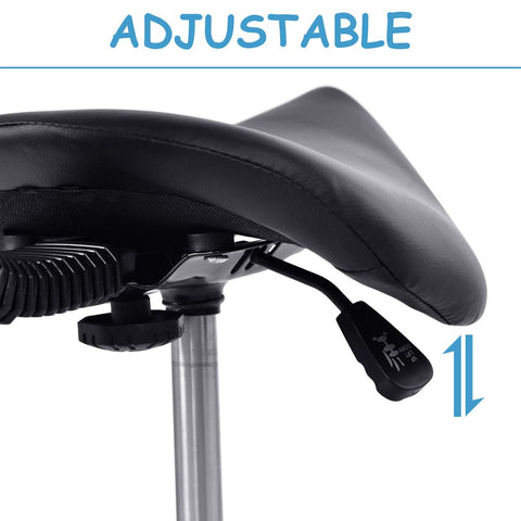 NEW Salon Saddle Adjustable Height Backrest Chair GR003 - with | Sold by Uncle Wiener's Wholesale