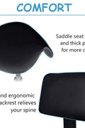 NEW Salon Saddle Adjustable Height Backrest Chair GR003 - with | Sold by Uncle Wiener's Wholesale
