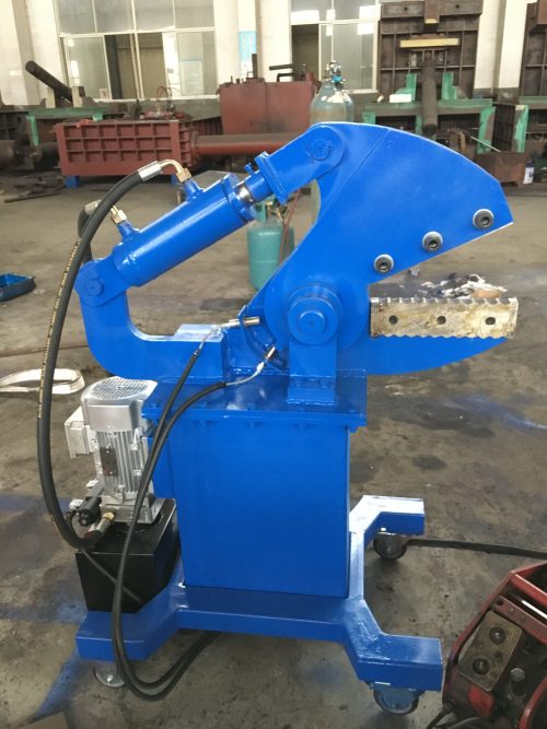 “96 ton hydraulic alligator shear cutting steel rod”

“250 ton scrap metal shear machine for recycling”

“Heavy-duty hydraulic metal shear with foot pedal control”

“Blue scrap shear machine – AS601PH model”