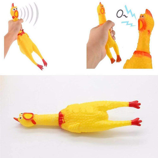 New Screaming Rubber Chicken Toy – Funny Squeaky Squawking Chicken for Kids, Pets & Gag Gifts RBCH - with | Sold by Uncle Wiener's Wholesale
