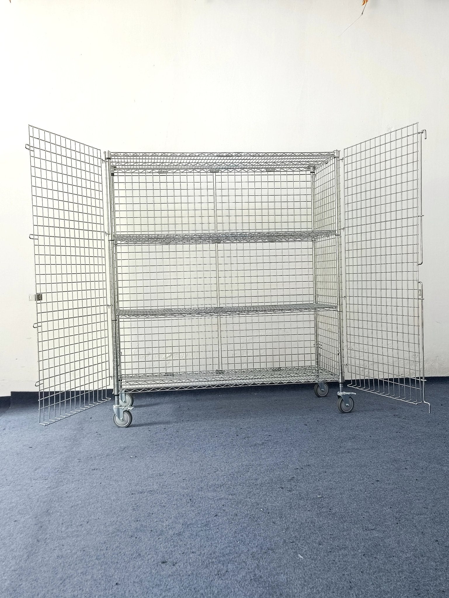 NEW SECURITY LOCKABLE STORAGE RACK SAFETY CAGE - with | Sold by Uncle Wiener's Wholesale