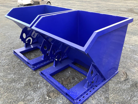 “Blue self-dumping steel tilt hopper for industrial waste”

“Industrial garbage bin tipper with fork pockets”

“Heavy-duty steel tilt hopper with blue powder-coated finish”