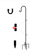 New Shepherd’s Hook Garden Pole – Bird Feeder & Outdoor Hanging Hook Stand S1132 - with | Sold by Uncle Wiener's Wholesale