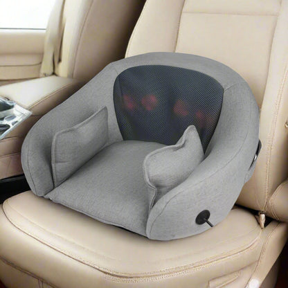 Shiatsu back massager seat cushion with headrest and heat
Full-back massage cushion with kneading and heat therapy
Adjustable massage seat for home, car, and office use
Shiatsu massage chair pad with infrared heating
Portable seat cushion massager for full-body relaxation