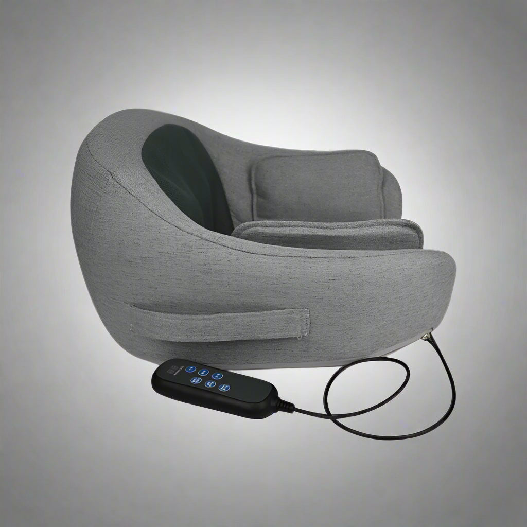 Shiatsu back massager seat cushion with headrest and heat
Full-back massage cushion with kneading and heat therapy
Adjustable massage seat for home, car, and office use
Shiatsu massage chair pad with infrared heating
Portable seat cushion massager for full-body relaxation