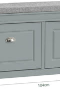 Gray entryway bench with two flip-down drawers
Close-up view of hidden shoe storage compartment
Bench in modern hallway setup with decor accents
Side angle showing foam cushion and sturdy frame
Internal view of adjustable shoe compartments
