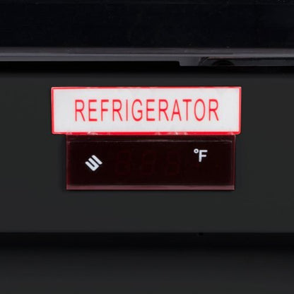 "Siebel G258 black commercial display fridge with glass door"

"Interior of merchandiser fridge with 4 adjustable shelves"

"LED-lit single door commercial beverage refrigerator"

"Retail cooler with 32-41°F temperature range"

"NSF certified display fridge with black finish and clear front"