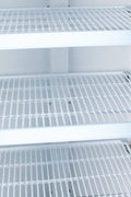 "Siebel G258 black commercial display fridge with glass door"

"Interior of merchandiser fridge with 4 adjustable shelves"

"LED-lit single door commercial beverage refrigerator"

"Retail cooler with 32-41°F temperature range"

"NSF certified display fridge with black finish and clear front"