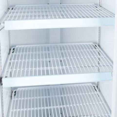 "Siebel G258 black commercial display fridge with glass door"

"Interior of merchandiser fridge with 4 adjustable shelves"

"LED-lit single door commercial beverage refrigerator"

"Retail cooler with 32-41°F temperature range"

"NSF certified display fridge with black finish and clear front"