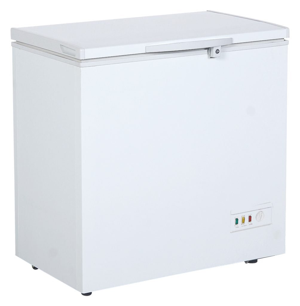 New Siebel White Chest Freezer – Deep Freezer 4.9, 14 & 25.9 Cu. Ft. with Lock, Basket & Temperature Control - with 14CU Siebel White Chest Deep Freezer | Sold by Uncle Wiener's Wholesale