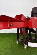 Silage chopping animal feed machine for corn and grass
Front view of 621321 chaff cutter machine in red color
Chaff and corn cutter for goat and sheep feed preparation
Industrial livestock feed chopping machine on field