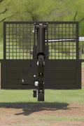 Rotating tree shear attachment mounted on skid steer
Side view of 965091 rotating tree cutter
Shear in upright rotation position
Hydraulic tree shear close-up view
965091 skid steer forestry attachment