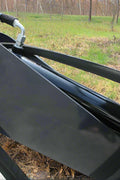 Brush cutter mounted on skid steer cutting tall brush
Side view of articulating brush cutter head
In-cab control system of ABC13125A
Brush cutter swinging at 90° angle
Vertical trimming with brush cutter attachment
ABC13125A brush cutter cutting roadside brush
Skid steer brush cutter extended for bank mowing