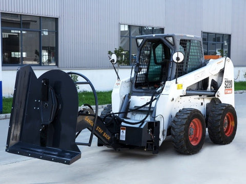 Brush cutter mounted on skid steer cutting tall brush
Side view of articulating brush cutter head
In-cab control system of ABC13125A
Brush cutter swinging at 90° angle
Vertical trimming with brush cutter attachment
ABC13125A brush cutter cutting roadside brush
Skid steer brush cutter extended for bank mowing