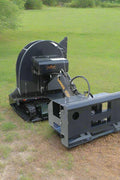 Brush cutter mounted on skid steer cutting tall brush
Side view of articulating brush cutter head
In-cab control system of ABC13125A
Brush cutter swinging at 90° angle
Vertical trimming with brush cutter attachment
ABC13125A brush cutter cutting roadside brush
Skid steer brush cutter extended for bank mowing