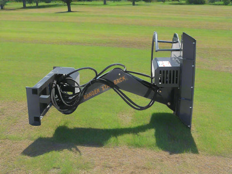 Brush cutter mounted on skid steer cutting tall brush
Side view of articulating brush cutter head
In-cab control system of ABC13125A
Brush cutter swinging at 90° angle
Vertical trimming with brush cutter attachment
ABC13125A brush cutter cutting roadside brush
Skid steer brush cutter extended for bank mowing