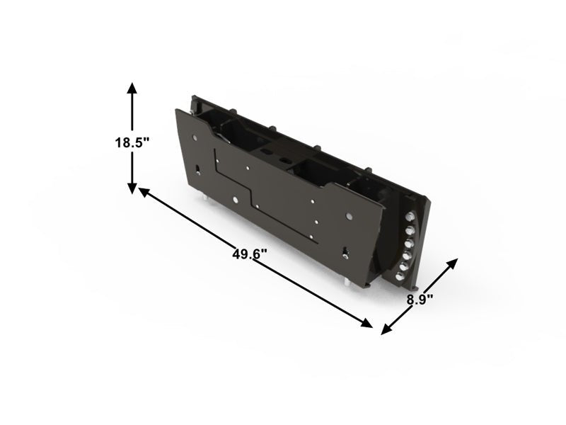 Hydraulic tilt rotator plate mounted on skid steer
Close-up of HTMP1220 rotator plate construction
Top-down view of tilt functionality
HTMP1220 plate attachment with hydraulic hoses
Universal quick attach on HTMP1220 unit