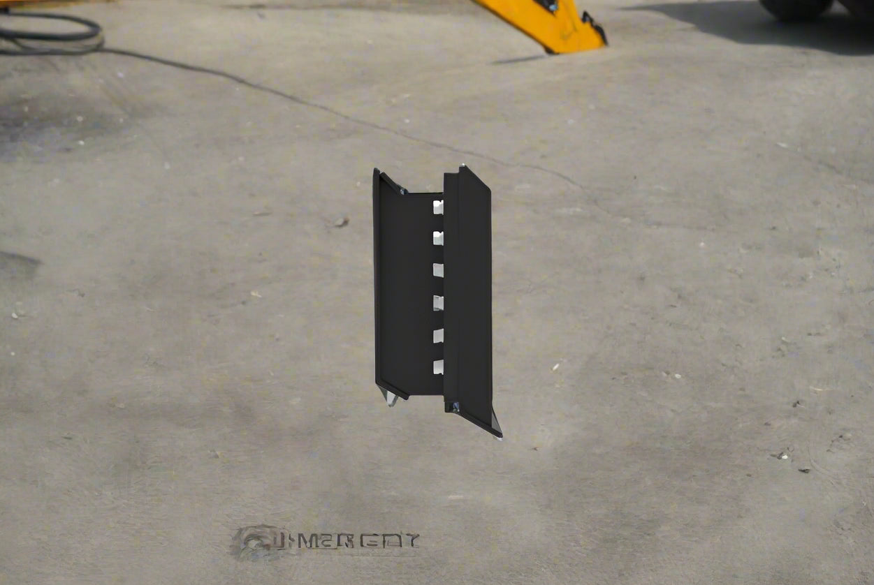Hydraulic tilt rotator plate mounted on skid steer
Close-up of HTMP1220 rotator plate construction
Top-down view of tilt functionality
HTMP1220 plate attachment with hydraulic hoses
Universal quick attach on HTMP1220 unit