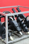 SKID STEER AUGER POST HOLE DIGGER DRILL BITS ATTACHMENT - with Auger with 9" &amp; 12" Drill Bits (Model: 9PHAS) | Sold by Uncle Wiener's Wholesale