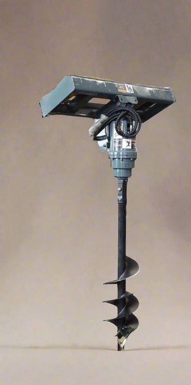 SKID STEER AUGER POST HOLE DIGGER DRILL BITS ATTACHMENT - with Auger with 9