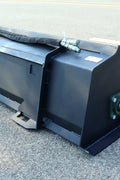 Top view of trenching skid steer attachment
