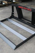 Skid Steer Leveling Bar Attachment front view
LB1120 grading bar on concrete surface
Top-down view of driveway leveler skid steer attachment
Close-up of welded leveling blades and steel frame