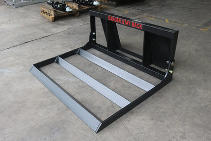 Skid Steer Leveling Bar Attachment front view
LB1120 grading bar on concrete surface
Top-down view of driveway leveler skid steer attachment
Close-up of welded leveling blades and steel frame