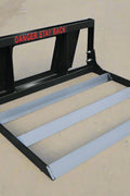 Skid Steer Leveling Bar Attachment front view
LB1120 grading bar on concrete surface
Top-down view of driveway leveler skid steer attachment
Close-up of welded leveling blades and steel frame