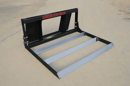 Skid Steer Leveling Bar Attachment front view
LB1120 grading bar on concrete surface
Top-down view of driveway leveler skid steer attachment
Close-up of welded leveling blades and steel frame