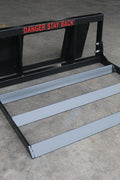 Skid Steer Leveling Bar Attachment front view
LB1120 grading bar on concrete surface
Top-down view of driveway leveler skid steer attachment
Close-up of welded leveling blades and steel frame