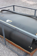Angled view of heavy-duty rubber skirting on broom edge