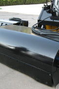 72 inch skid steer hydraulic broom sweeping asphalt lot