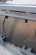 Close-up of skid steer high-flow broom hydraulic motor