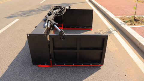New Skid Steer Manure Pusher Attachment – 72 to 118 Working Width Heavy - Duty Scraper Livestock Waste Cleaner SU22502 - with | Sold by Uncle Wiener's Wholesale