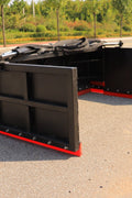 New Skid Steer Manure Pusher Attachment – 72 to 118 Working Width Heavy - Duty Scraper Livestock Waste Cleaner SU22502 - with | Sold by Uncle Wiener's Wholesale
