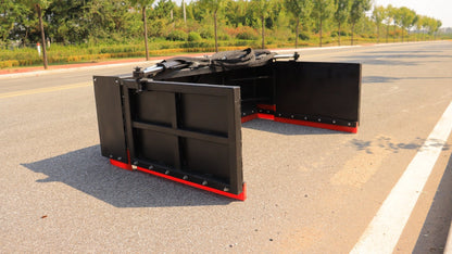 New Skid Steer Manure Pusher Attachment – 72 to 118 Working Width Heavy - Duty Scraper Livestock Waste Cleaner SU22502 - with | Sold by Uncle Wiener's Wholesale