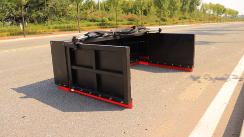 New Skid Steer Manure Pusher Attachment – 72 to 118 Working Width Heavy - Duty Scraper Livestock Waste Cleaner SU22502 - with | Sold by Uncle Wiener's Wholesale