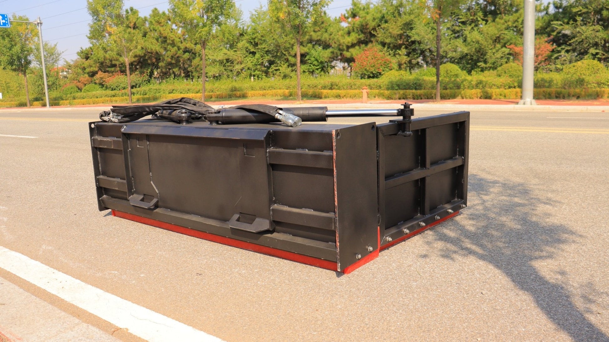 New Skid Steer Manure Pusher Attachment – 72 to 118 Working Width Heavy - Duty Scraper Livestock Waste Cleaner SU22502 - with | Sold by Uncle Wiener's Wholesale