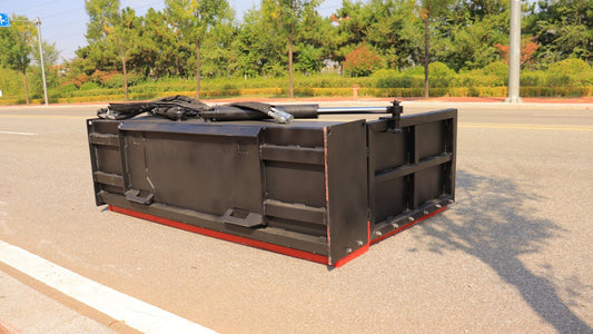 New Skid Steer Manure Pusher Attachment – 72 to 118 Working Width Heavy - Duty Scraper Livestock Waste Cleaner SU22502 - with | Sold by Uncle Wiener's Wholesale