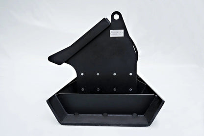 Skid Steer Plate Compactor front angled view
Skid Steer Compactor attachment side profile
Black vibratory plate compactor shown with quick attach
Compactor attachment for skid steer with wide working surface